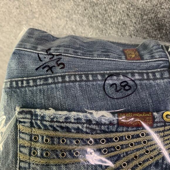 7‎ For All Mankind Dojo Jean Size 28 Flare Denim Low Rise Y2K Womens - Picture 10 of 10